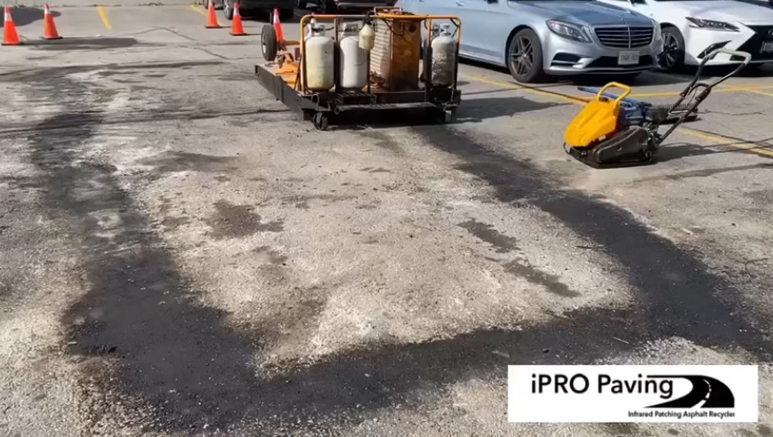 Asphalt Repairs/WORKING ON PARKING LOT PATCHES | iPRO Paving REPAIRS