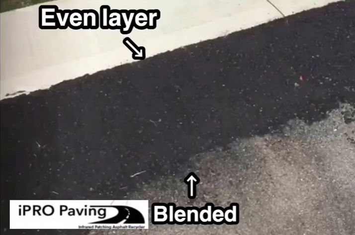 Asphalt even layer blended